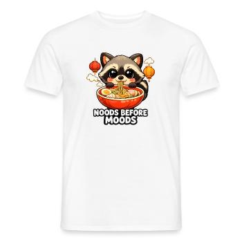 Nouilles ramen avant Moods Raccoon - T-shirt homme - blanc - Devant - AI Model Male 178 dark (178cm)