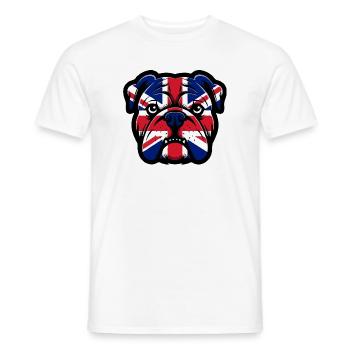 Union Jack Bulldoggen-Porträt - Männer T-Shirt - Weiß - Vorne - AI Model Male 178 dark (178cm)