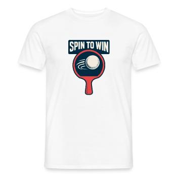 Dreh dich zum Sieg – Tischtennis - Männer T-Shirt - Weiß - Vorne - AI Model Male 178 dark (178cm)