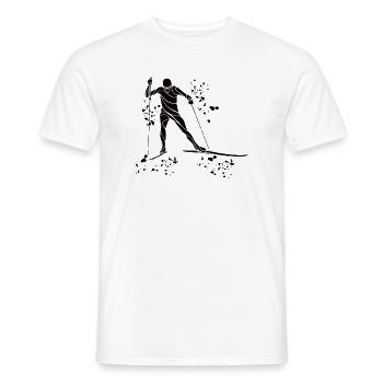 Ski de fond Ski de fond - T-shirt homme - blanc - Devant - AI Model Male 178 dark (178cm)