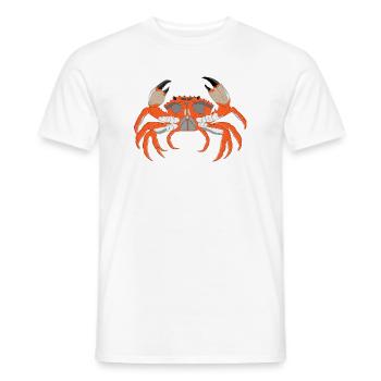 Crab Print - Men's T-Shirt - white - Front - AI Model Male 178 dark (178cm)