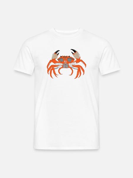Crab Print - Men's T-Shirt - white