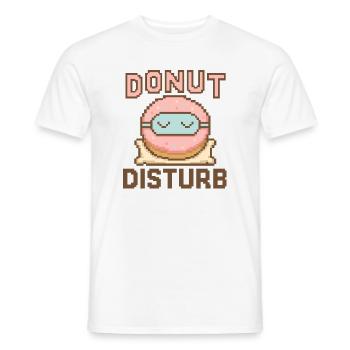 Donut Disturb – Sweet Sleep Mode - Men's T-Shirt - white - Front - AI Model Male 178 dark (178cm)