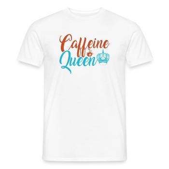The caffeinated queen of coffee - Men's T-Shirt - white - Front - AI Model Male 178 dark (178cm)