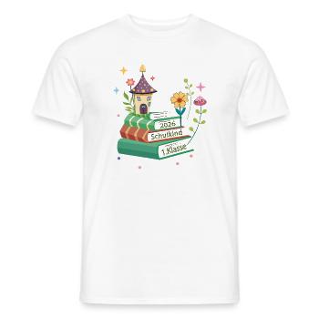Schulkind 1.Klasse - Männer T-Shirt - Weiß - Vorne - AI Model Male 178 dark (178cm)