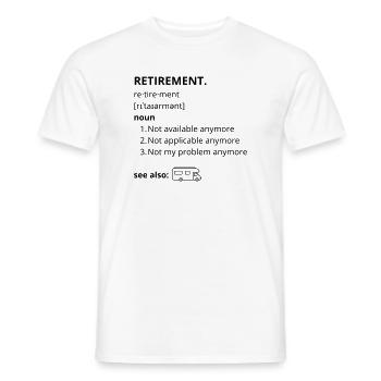 Retraite - texte drôle - T-shirt homme - blanc - Devant - AI Model Male 178 dark (178cm)