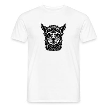 Alpaga - T-shirt homme - blanc - Devant - AI Model Male 178 dark (178cm)