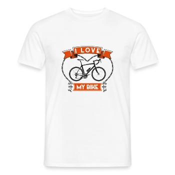 J’aime Mon Vélo – I Love My Bike - T-shirt homme - blanc - Devant - AI Model Male 178 dark (178cm)