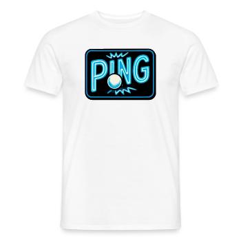 Ping Pong - Tennis de Table - T-shirt homme - blanc - Devant - AI Model Male 178 dark (178cm)