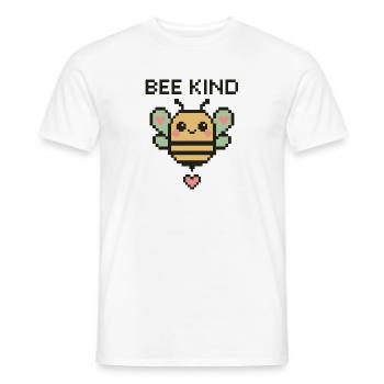 Enfant Abeille - Abeille Pixel avec des Cœurs - T-shirt homme - blanc - Devant - AI Model Male 178 dark (178cm)