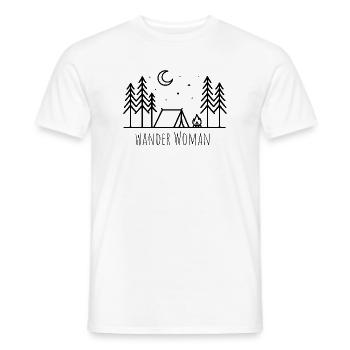 Wander Woman Randonnée Montagnes Wanderwoman - T-shirt homme - blanc - Devant - AI Model Male 178 dark (178cm)