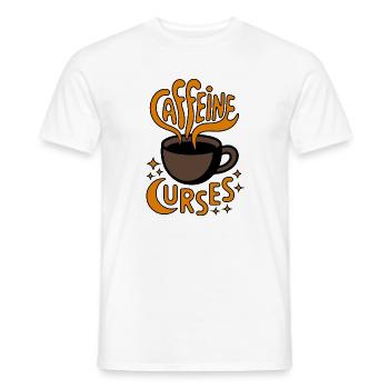 Caffeine Curves Coffee Logo - Men's T-Shirt - white - Front - AI Model Male 178 dark (178cm)