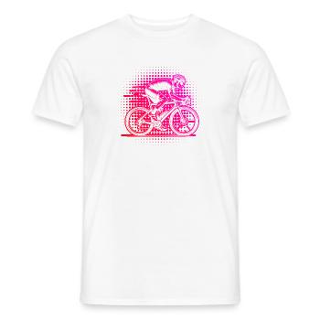 Vélo de route parfait pour tous les vélos de route - T-shirt homme - blanc - Devant - AI Model Male 178 dark (178cm)