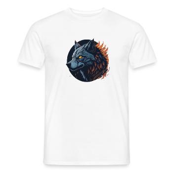 Loup nocturne  - T-shirt homme - blanc - Devant - AI Model Male 178 dark (178cm)