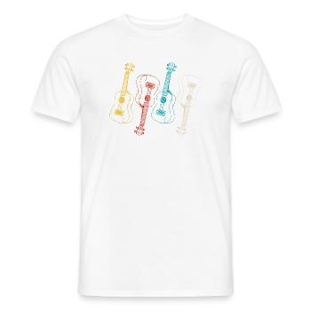 Hawaiian Ukulele Uke Retro Vintage - Männer T-Shirt - Weiß - Vorne - AI Model Male 178 dark (178cm)