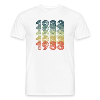 1988 1988 - Männer T-Shirt - Weiß - Vorne - AI Model Male 178 dark (178cm)