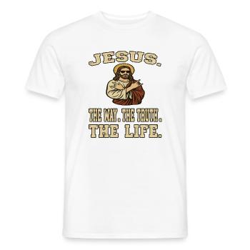 Jesus . The Way. The Truth. The Life. - Christen - Männer T-Shirt - Weiß - Vorne - AI Model Male 178 dark (178cm)