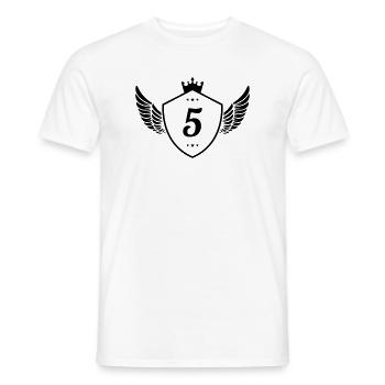5 Coat of arms - Men's T-Shirt - white - Front - AI Model Male 178 dark (178cm)
