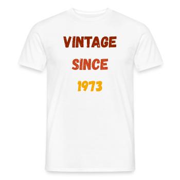 Anniversaire 1973 - Millésime depuis 1973 - T-shirt homme - blanc - Devant - AI Model Male 178 dark (178cm)