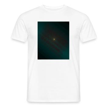Spirale de lutte turquoise au centre - T-shirt homme - blanc - Devant - AI Model Male 178 dark (178cm)