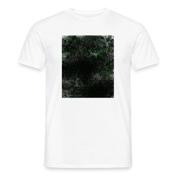 Texture vert foncé avec des taches - T-shirt homme - blanc - Devant - AI Model Male 178 dark (178cm)