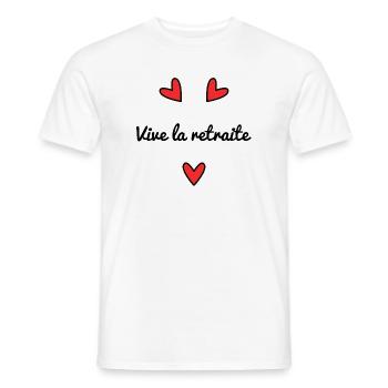RETIREMENT. RETIREMENT. RETIRED. RETIREMENT - Men's T-Shirt - white - Front - AI Model Male 178 dark (178cm)