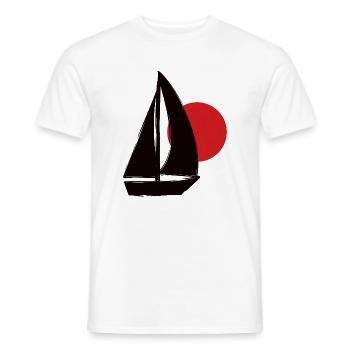 Boot vor Sonnenuntergang - Männer T-Shirt - Weiß - Vorne - AI Model Male 178 dark (178cm)
