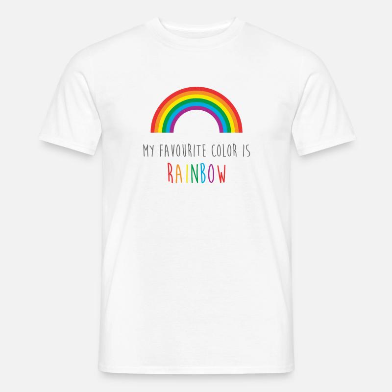 Mein Lieblingsregenbogen - Männer T-Shirt - Weiß