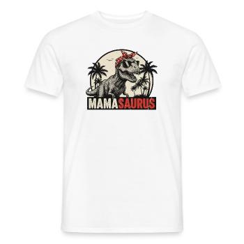 Mamasaurus – Un design T-Rex cool pour les mamans - T-shirt homme - blanc - Devant - AI Model Male 178 dark (178cm)