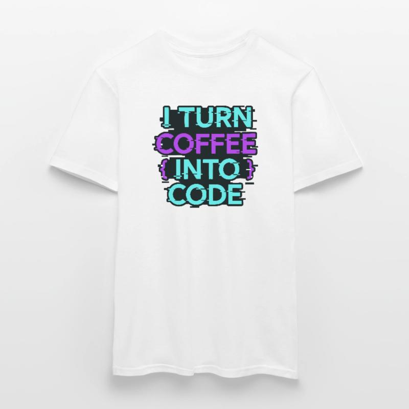 Je transforme le café en code T-shirt homme