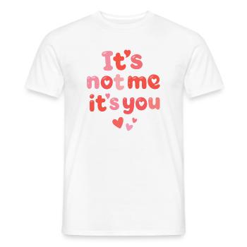 Ce n’est pas moi, c’est toi mon amour mignon. Citation - T-shirt homme - blanc - Devant - AI Model Male 178 dark (178cm)