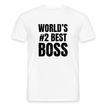 World's Best Chef No. 2 Office Humor Retro - Men's T-Shirt - white - Front - AI Model Male 178 dark (178cm)