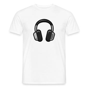 Headphones for electronic sound lovers - Men's T-Shirt - white - Front - AI Model Male 178 dark (178cm)