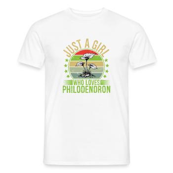 Just A Girl Who Loves Philodendron Plant - Männer T-Shirt - Weiß - Vorne - AI Model Male 178 dark (178cm)