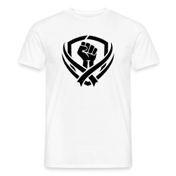 Combat logo - Men's T-Shirt - white - Front - AI Model Male 178 dark (178cm)