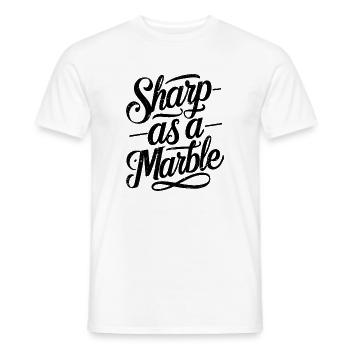Sharp as a Marble - Männer T-Shirt - Weiß - Vorne - AI Model Male 178 dark (178cm)