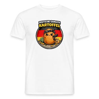 Kartoffel Gangsta Deutsch - Männer T-Shirt - Weiß - Vorne - AI Model Male 178 dark (178cm)