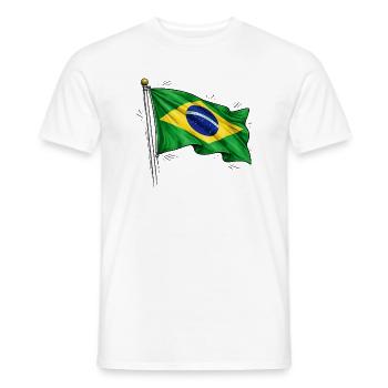Brasilien Flagge - Männer T-Shirt - Weiß - Vorne - AI Model Male 178 dark (178cm)