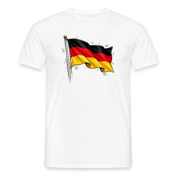 Deutsche Flagge  - Männer T-Shirt - Weiß - Vorne - AI Model Male 178 dark (178cm)