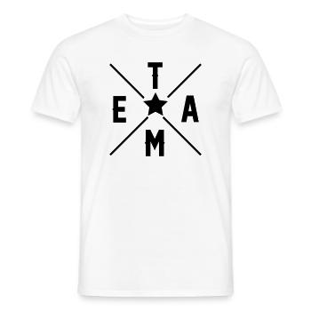 Équipe - T-shirt homme - blanc - Devant - AI Model Male 178 dark (178cm)