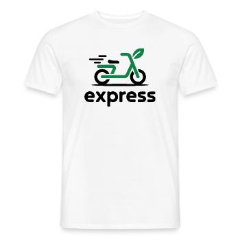Eco Express Leaf Roller Logo - Männer T-Shirt - Weiß - Vorne - AI Model Male 178 dark (178cm)