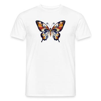 Bunter abstrakter Schmetterling Farben Kunst - Männer T-Shirt - Weiß - Vorne - AI Model Male 178 dark (178cm)