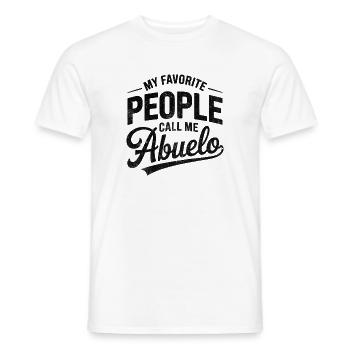 My Favorite People Call Me Abuelo - Men's T-Shirt - white - Front - AI Model Male 178 dark (178cm)