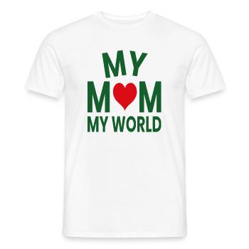 Ma mère, mon cœur d’amour du monde - T-shirt homme - blanc - Devant - AI Model Male 178 dark (178cm)