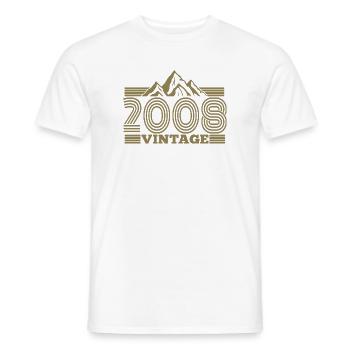 18e anniversaire Vintage Mountains Hiking Hiking - T-shirt homme - blanc - Devant - AI Model Male 178 dark (178cm)