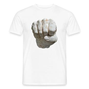 Look de marbre à poing fixe - T-shirt homme - blanc - Devant - AI Model Male 178 dark (178cm)