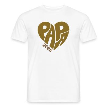 Papa 2026 - T-shirt homme - blanc - Devant - AI Model Male 178 dark (178cm)