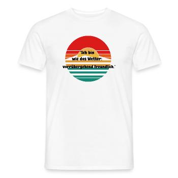 Sunset Retro Motif - Men's T-Shirt - white - Front - AI Model Male 178 dark (178cm)