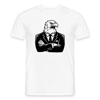 Adler im Anzug – Leadership Tier Design - Männer T-Shirt - Weiß - Vorne - AI Model Male 178 dark (178cm)