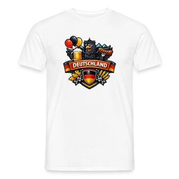 Bandeau animé allemand Bisouille saucisse - T-shirt homme - blanc - Devant - AI Model Male 178 dark (178cm)